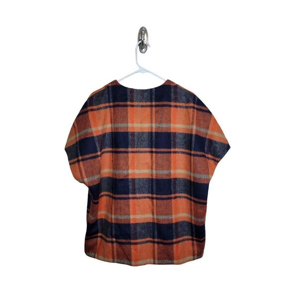 Anthropologie Andersen & Lauth Erica Attached Short Sleeve Zip Up Poncho - Picture 2 of 6